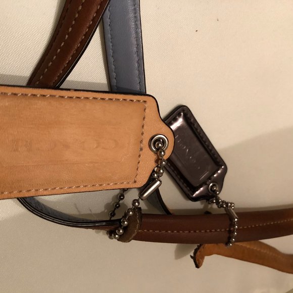 COACH PURSE NO. J1126-18870 MEDIUM With Signature Logo Multicolor EUC - Picture 3 of 9